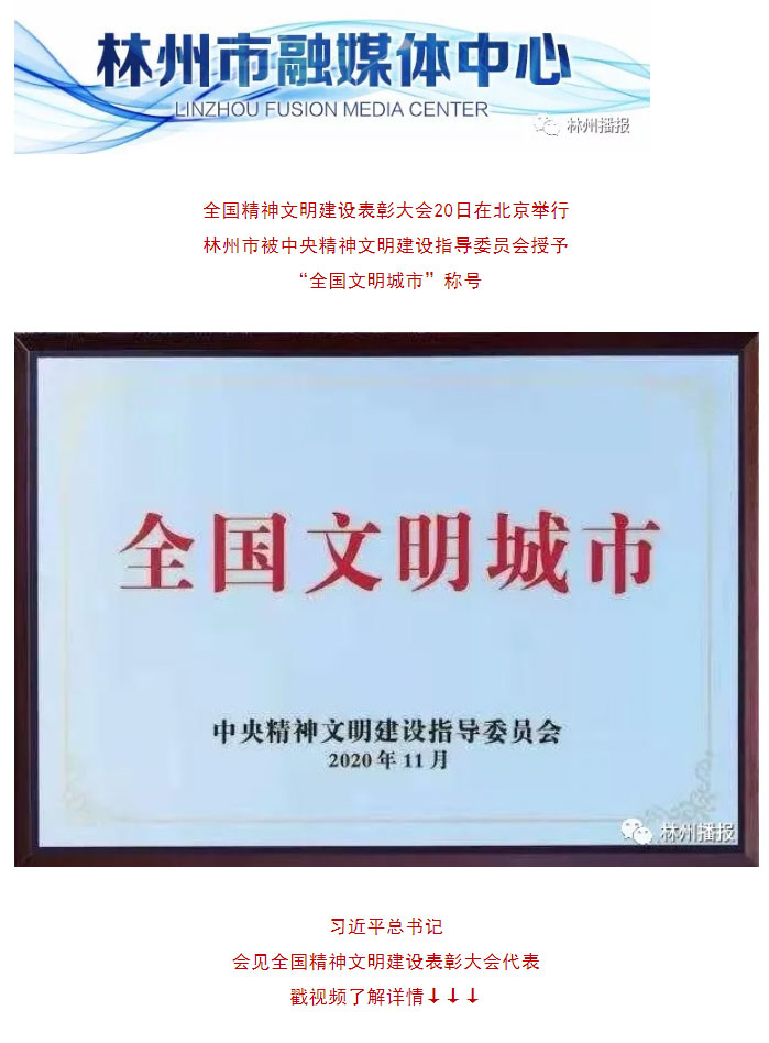 “全国文明城市”奖牌捧回我市-百万林州人民精神振奋_01