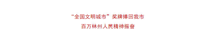 “全国文明城市”奖牌捧回我市-百万林州人民精神振奋_03